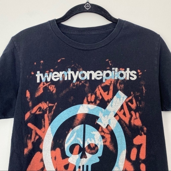 TWENTY ONE PILOTS Black Graphic Band Tee Top - Picture 3 of 5